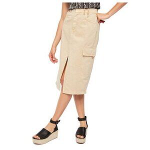 FREE PEOPLE Scout Midi TAN Skirt